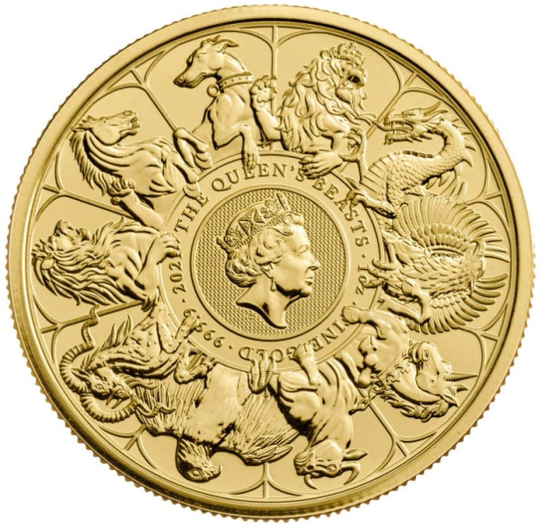 2021 1 oz Great Britain Queen's Beast Gold Coin-Completer