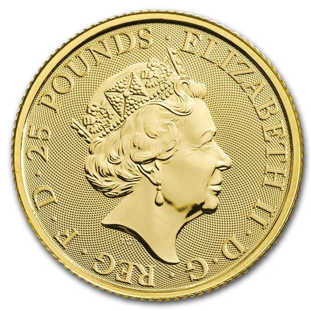 2021 1/4 oz Great Britain Queen's Beast Gold Coin-Greyhound