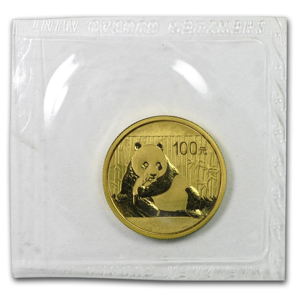 1/4 oz China Gold Panda BU-Sealed