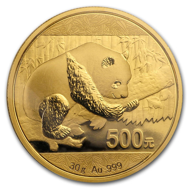 30 Gram China Gold Panda BU-Sealed