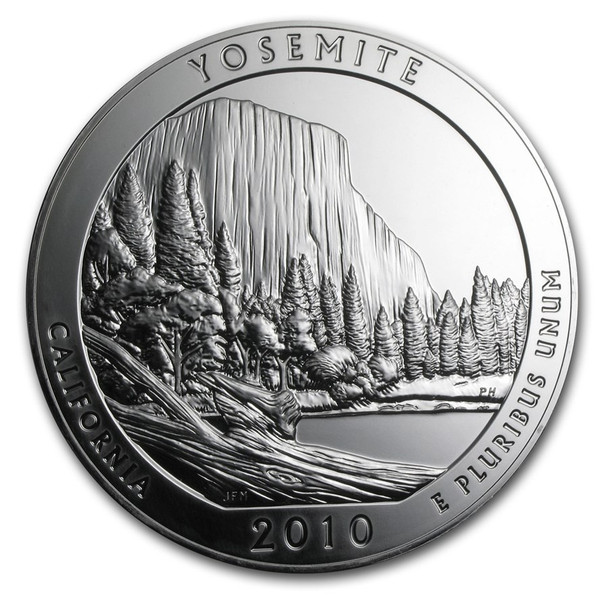 2010 5 oz ATB Yosemite Silver Coin - BU
