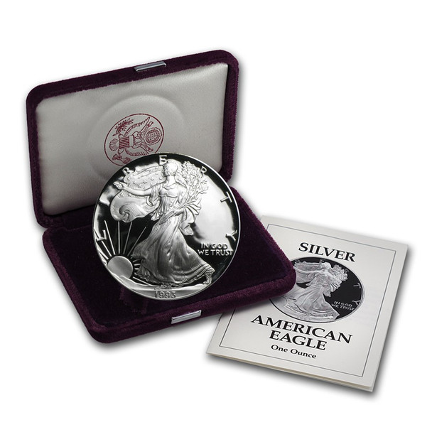1993-P Proof Silver Eagle (Box & COA)