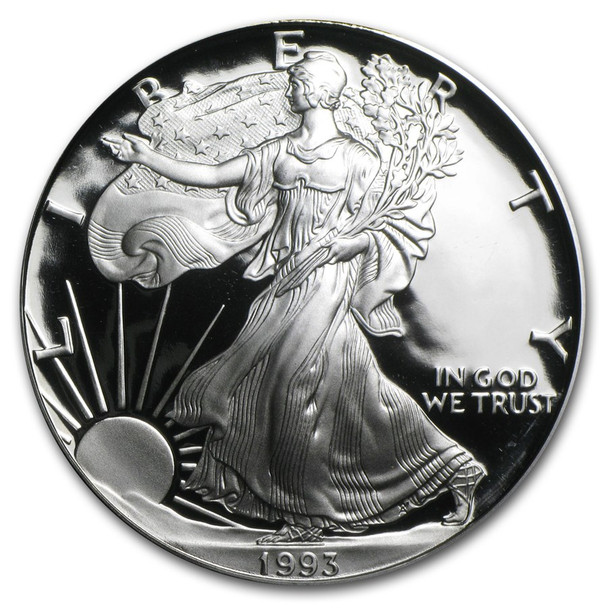 1993-P Proof Silver Eagle (Box & COA)