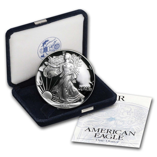 1994-P Proof Silver Eagle (Box & COA)