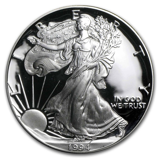 1994-P Proof Silver Eagle (Box & COA)