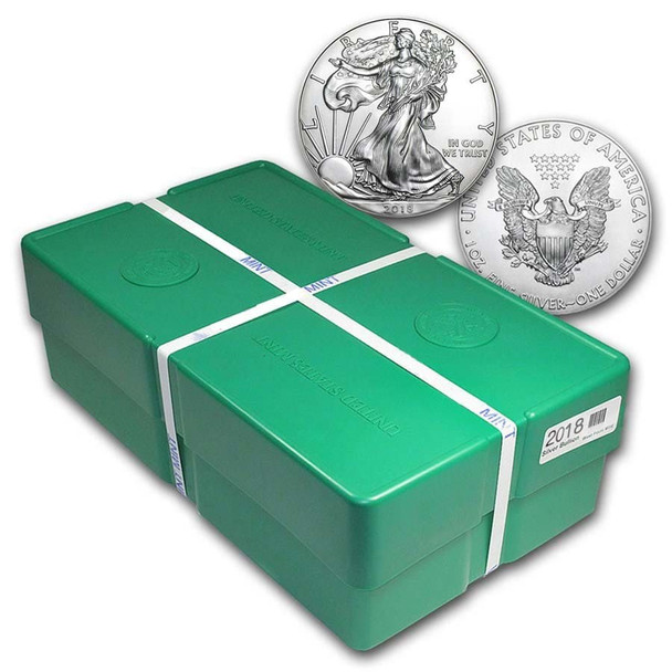 2018 1oz Silver Eagle 500 Coin-Monster Box BU