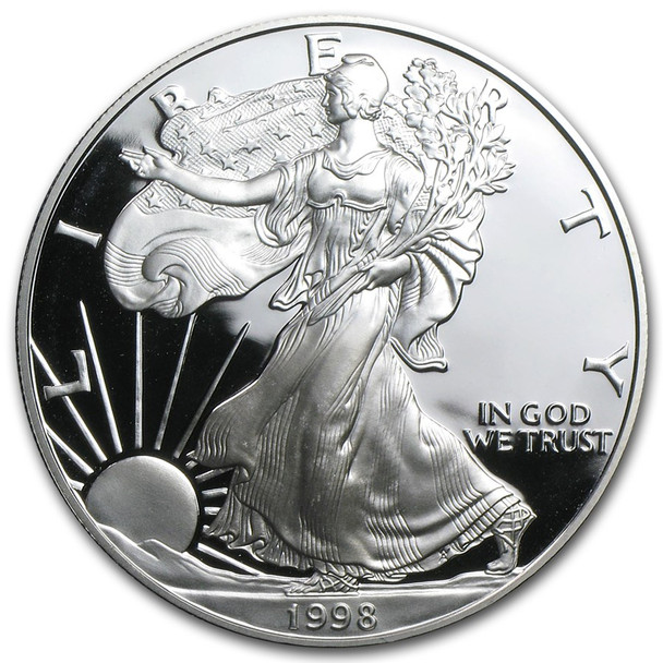 1998-P Proof Silver Eagle (Box & COA)