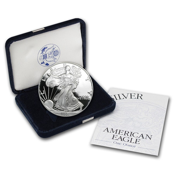 2001-W Proof Silver Eagle (Box & COA)