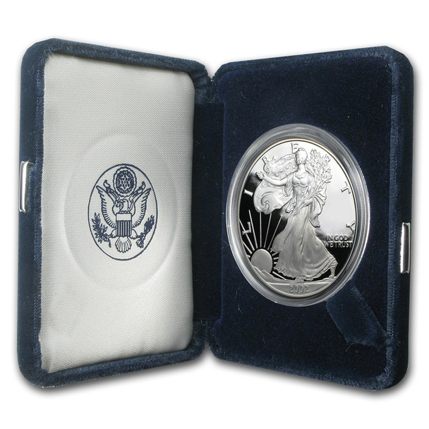 2002-W Proof Silver Eagle (Box & COA)