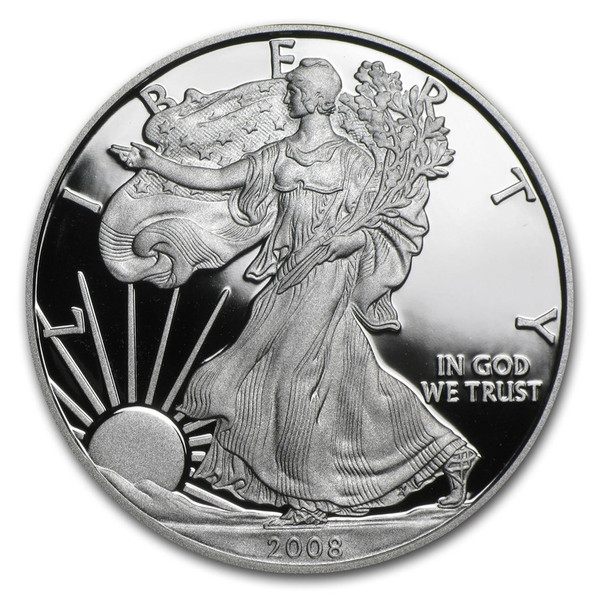 2008-W Proof Silver Eagle (Box & COA)