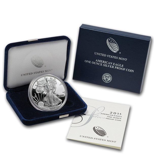 2015-W Proof Silver Eagle (Box & COA)