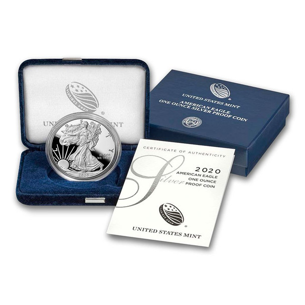 2020-W Proof Silver Eagle (Box & COA)