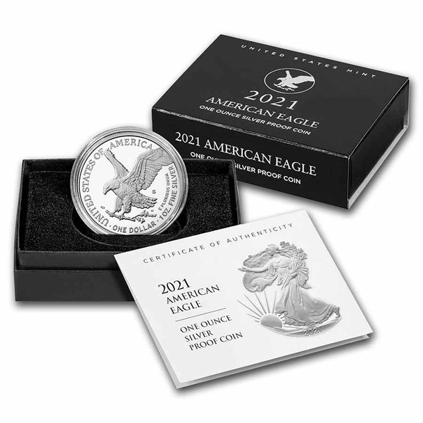 2021-S Proof Silver Eagle Type 2 (Box & COA)