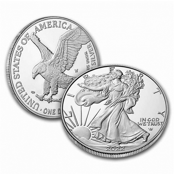2022-W Proof Silver Eagle (Box & COA)