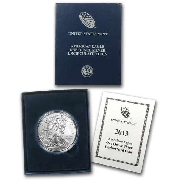 2013-W Burnished Silver Eagle (Box & COA)