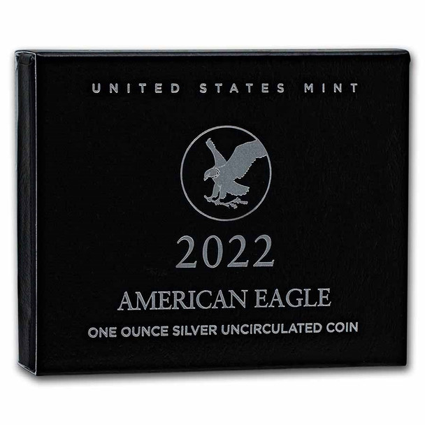 2022-W Burnished Silver Eagle (Box & COA)