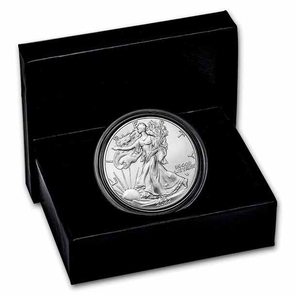 2022-W Burnished Silver Eagle (Box & COA)