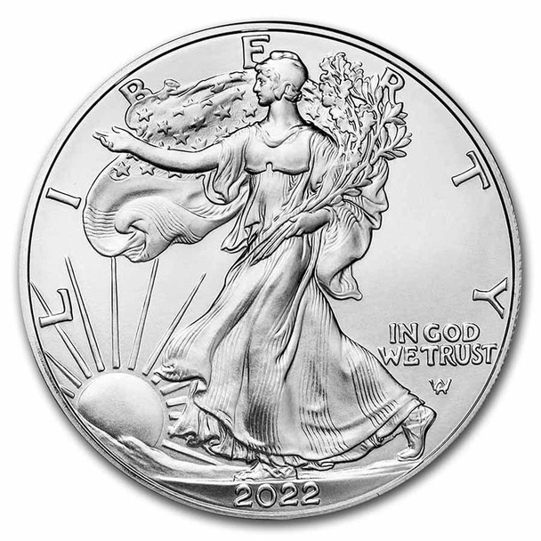 2022-W Burnished Silver Eagle (Box & COA)