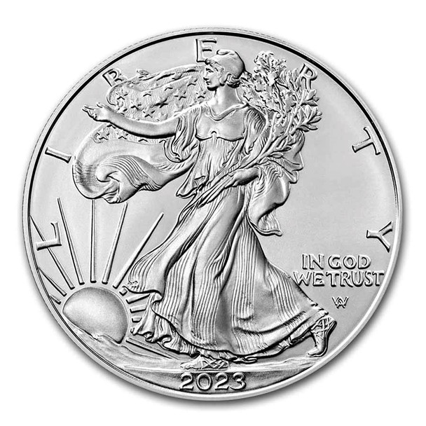 2023-W Burnished Silver Eagle (Box & COA)
