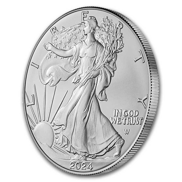 2024-W Burnished Silver Eagle (Box & COA)