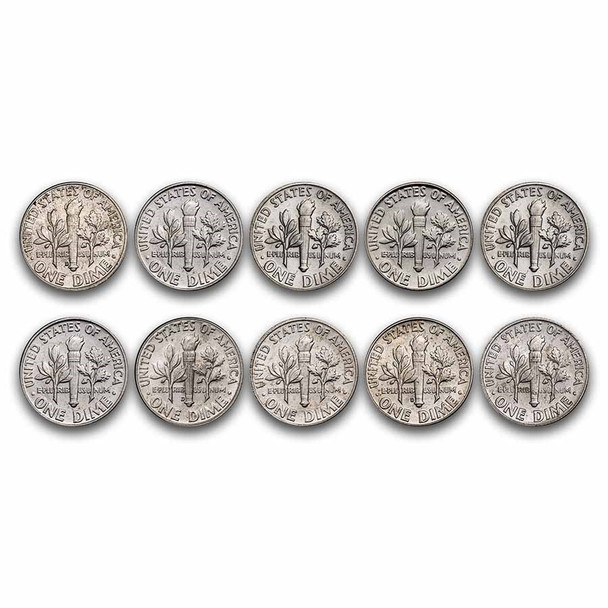 $1 FV 90% Silver Roosevelt Dimes - BU