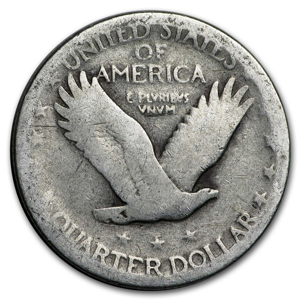$1 FV 90% Silver Standing Liberty Quarters- No Date