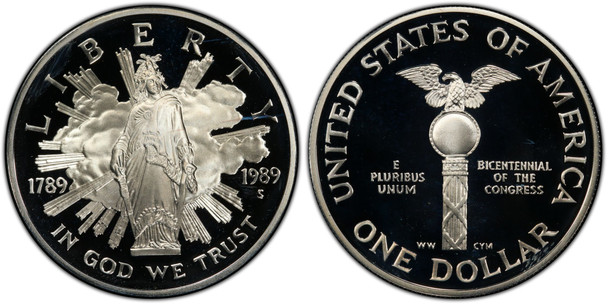 1989-S $1 Congressional Silver Commemorative- Proof