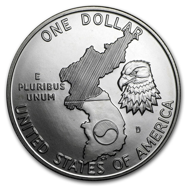 1991-D $1 Korean War Silver Commemorative- BU
