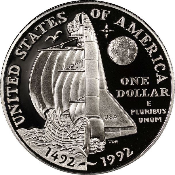 1992-P $1 Columbus Silver Commem - Proof