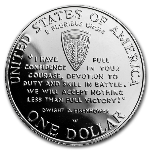 1993-D $1 World War II Silver Commem - BU