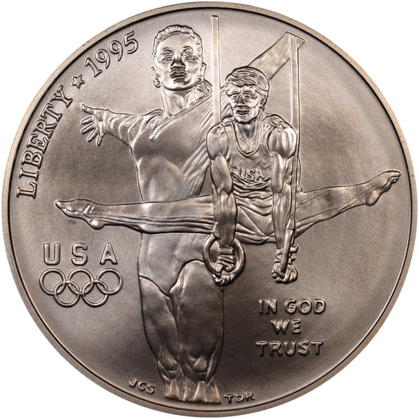 1995-D $1 Gymnast Silver Commem - BU