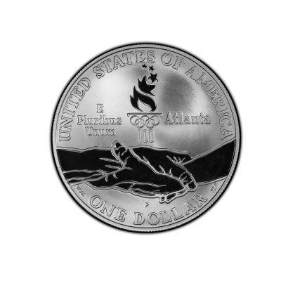 1995-P $1 Track & Field Silver Commem - Proof