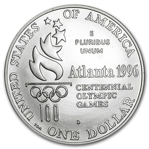 1996-D $1 Tennis Silver Commem - BU