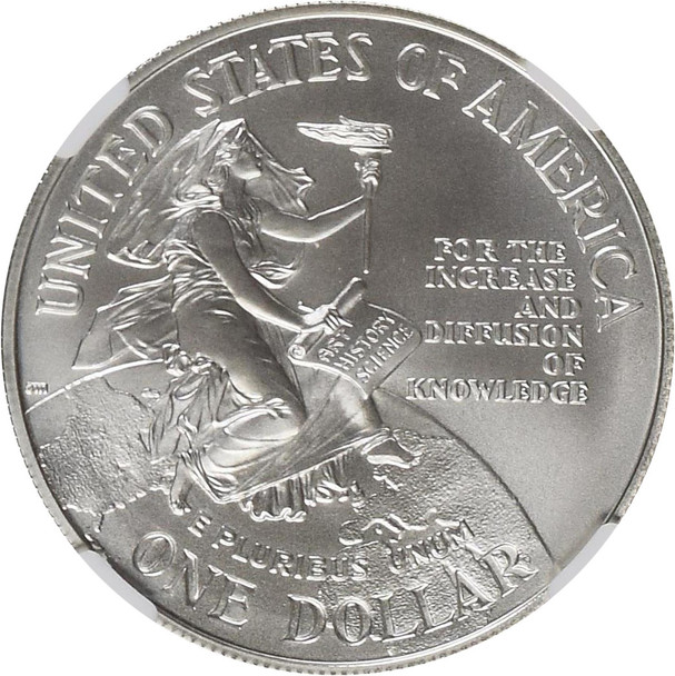 1996-D $1 Smithsonian Silver Commem - BU