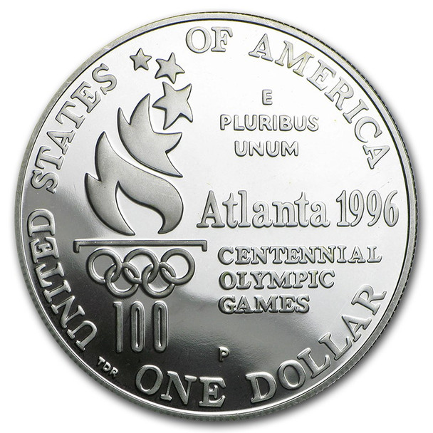 1996-P $1 Tennis Silver Commem - Proof