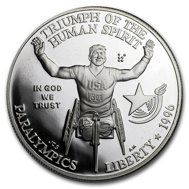 1996-P $1 Wheelchair Silver Commem - Proof