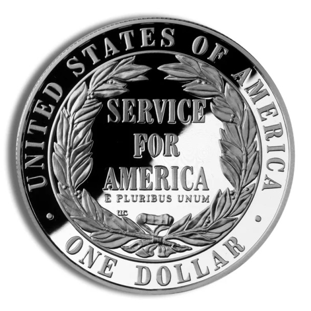 1996-S $1 Community Service Silver Commem - Proof