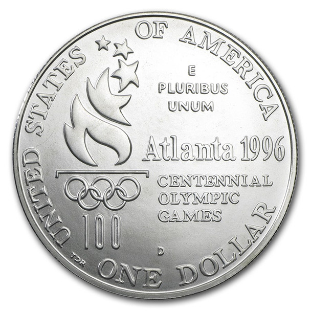 1996-D $1 High Jump Silver Commem - BU