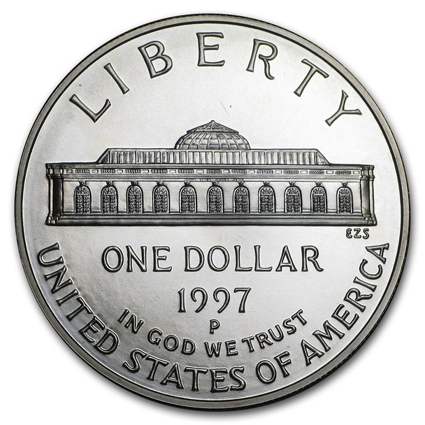 1997-P $1 Botanic Garden Silver Commem - BU