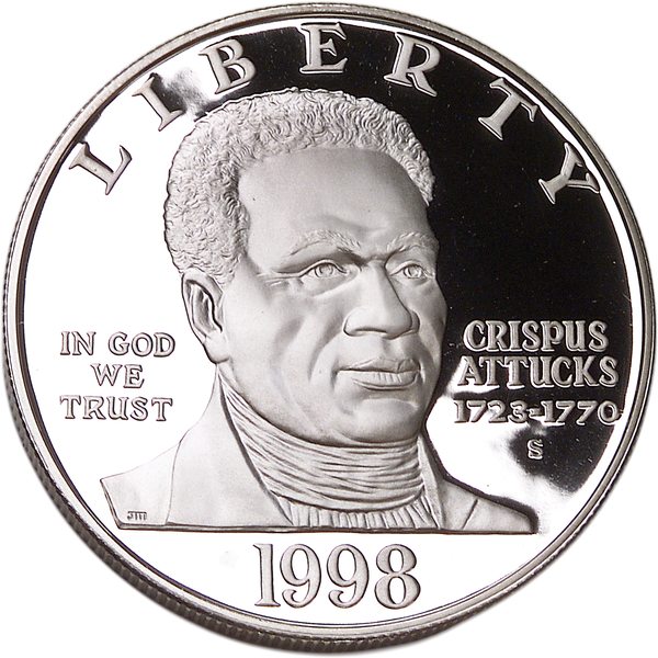 1998-S $1 Black Patriots Silver Commem - Proof