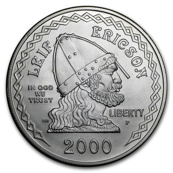 2000-P $1 Leif Ericson Silver Commem - BU