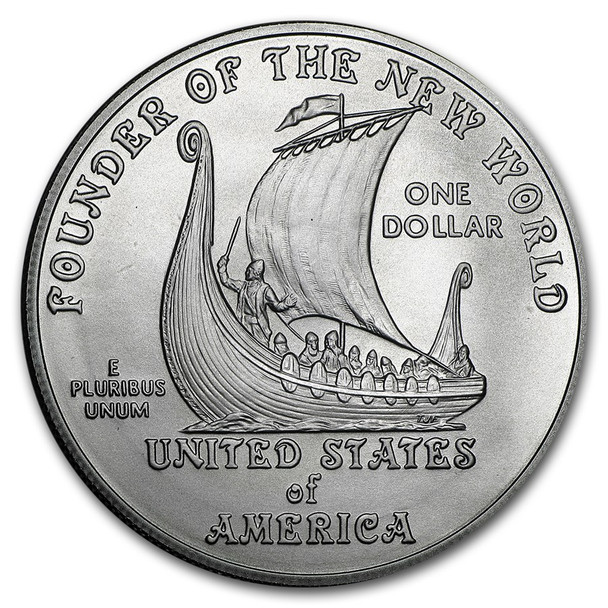 2000-P $1 Leif Ericson Silver Commem - BU