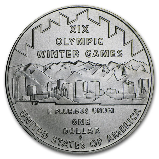 2002-P $1 SLC Winter Olym Silver Commem - BU