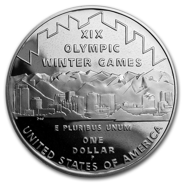 2002-P $1 SLC Winter Olympics Silver Commem - Proof