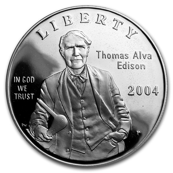 2004-P $1 Thomas A. Edison Silver Commem - BU