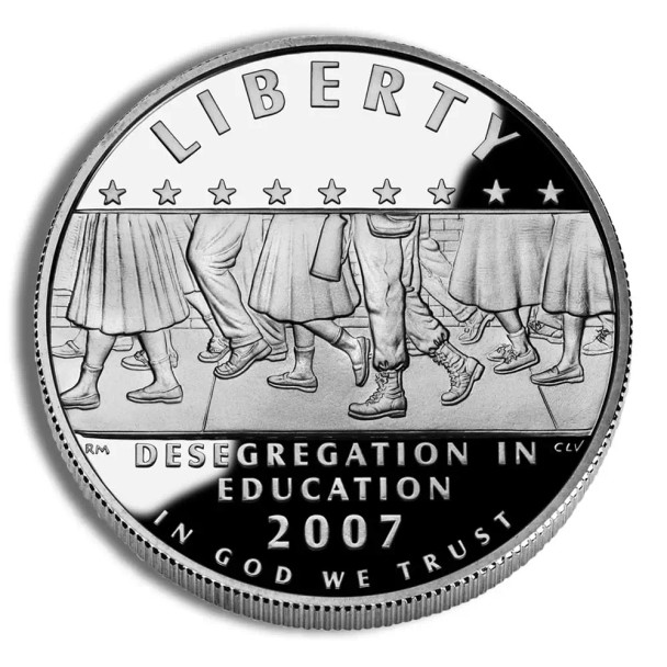 2007-P $1 Little Rock, Deseg Silver Commem - BU