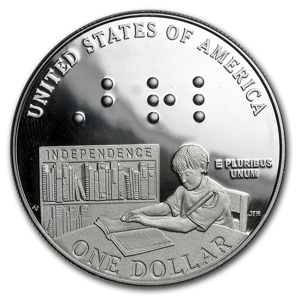 2009-P $1 Louis Braille Silver Commem - BU