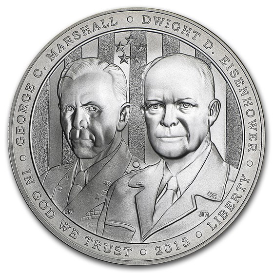 2013-W $1 Five Star Generals Silver Commem - BU
