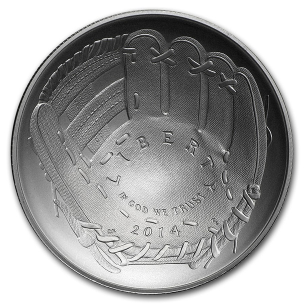 2014-P $1 Baseball Hall Fame Silver Commem - BU