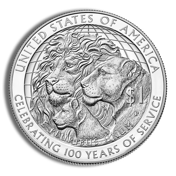 2017-P $1 Lions Club Centennial (Melvin Jones) Silver Commem - Proof